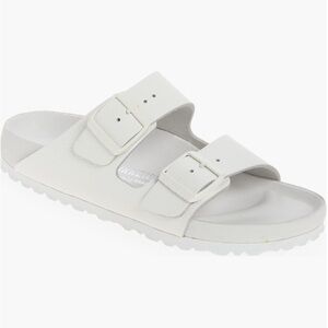 ALL LEATHER White Birkenstock Arizona Exquisite  Sandal size 41 narrow.